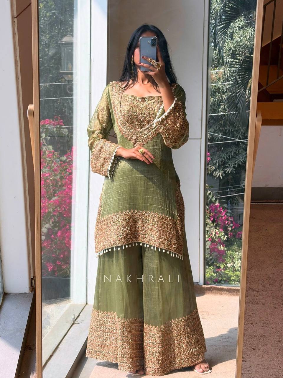 Royal Orchid Embroidered Evening Couture